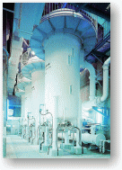 袖山浄水場の硬度低減化施設の硬度処理反応塔